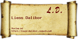 Liess Dalibor névjegykártya